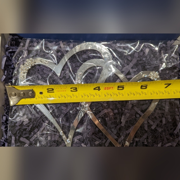 Double heart Swarovski cake topper - Picture 5 of 5